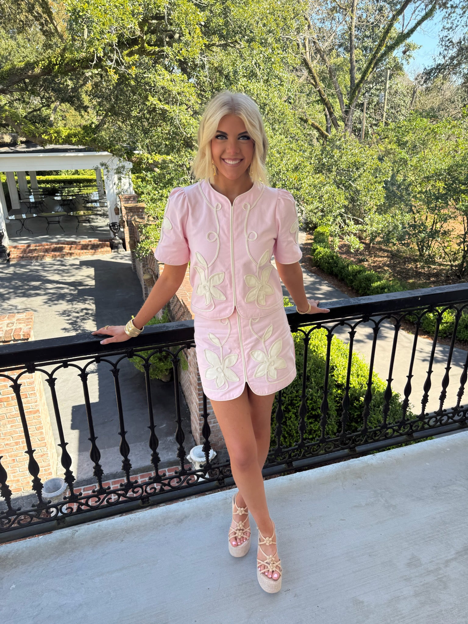Pauper Embroidered Set - Pink