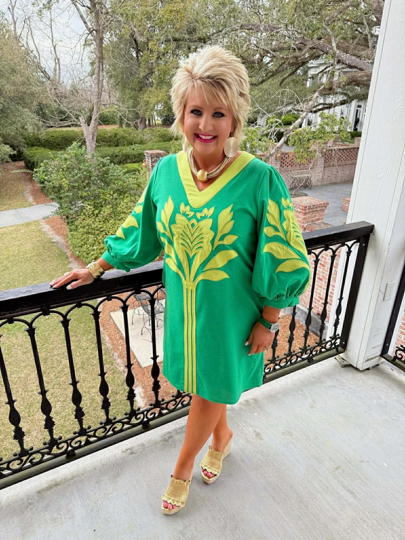 Calliope Floral Applique Dress