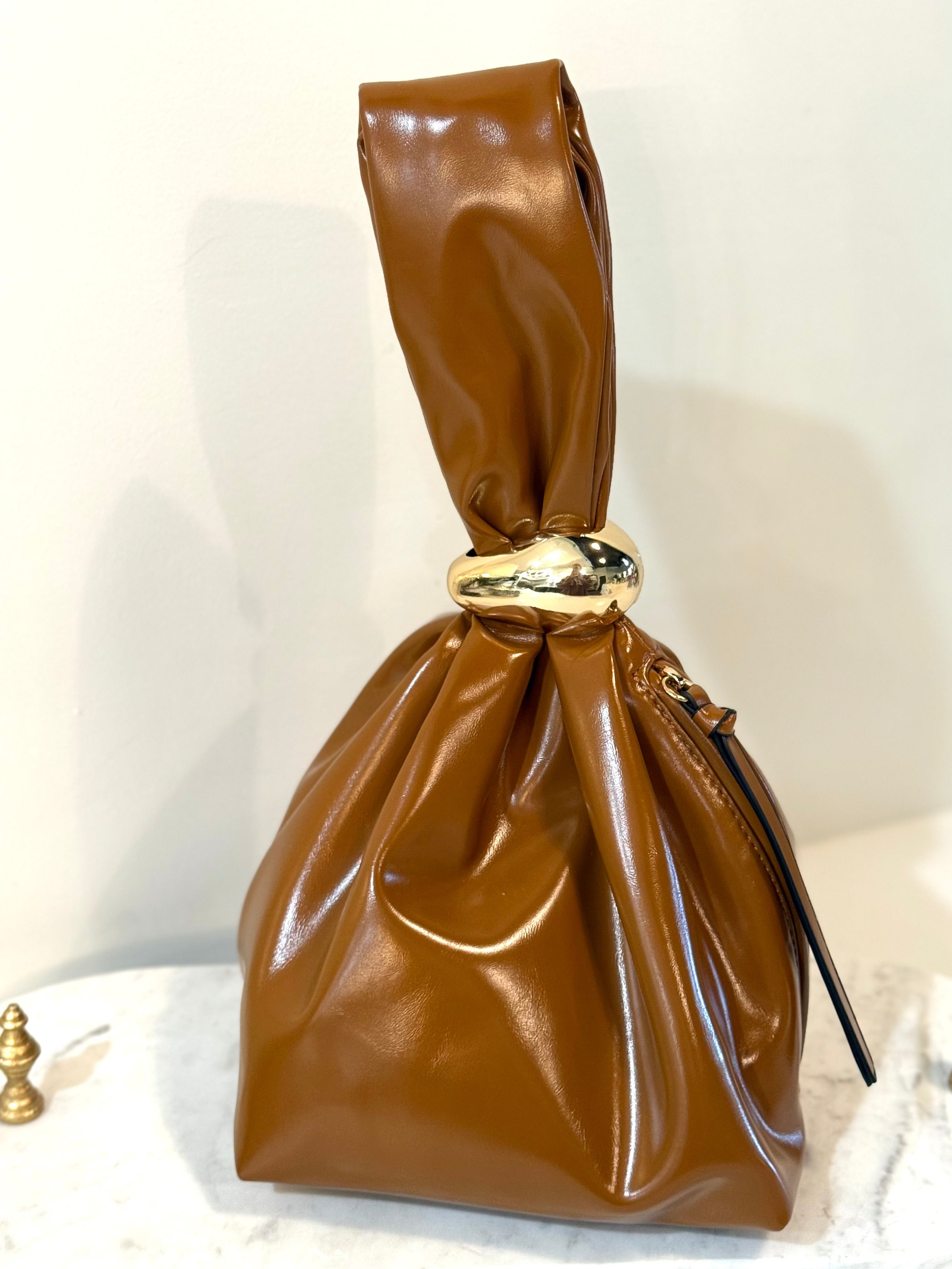 Juliette Vegan Bucket Bag - Light Brown