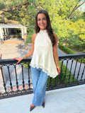 Stratton Halter Asymmetrical Top