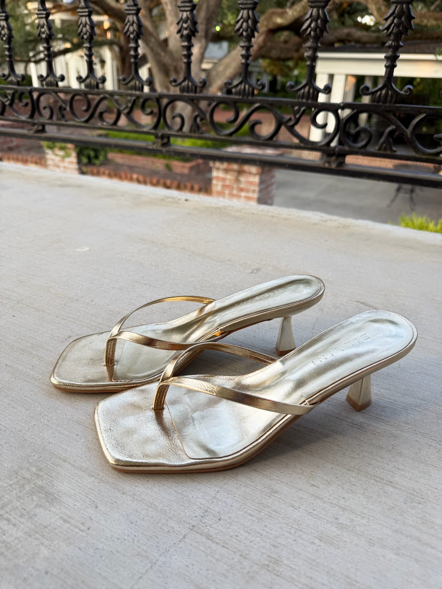 Ryder Gold Metallic Kitten Heels