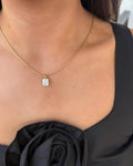 Elise Emerald Diamond Necklace