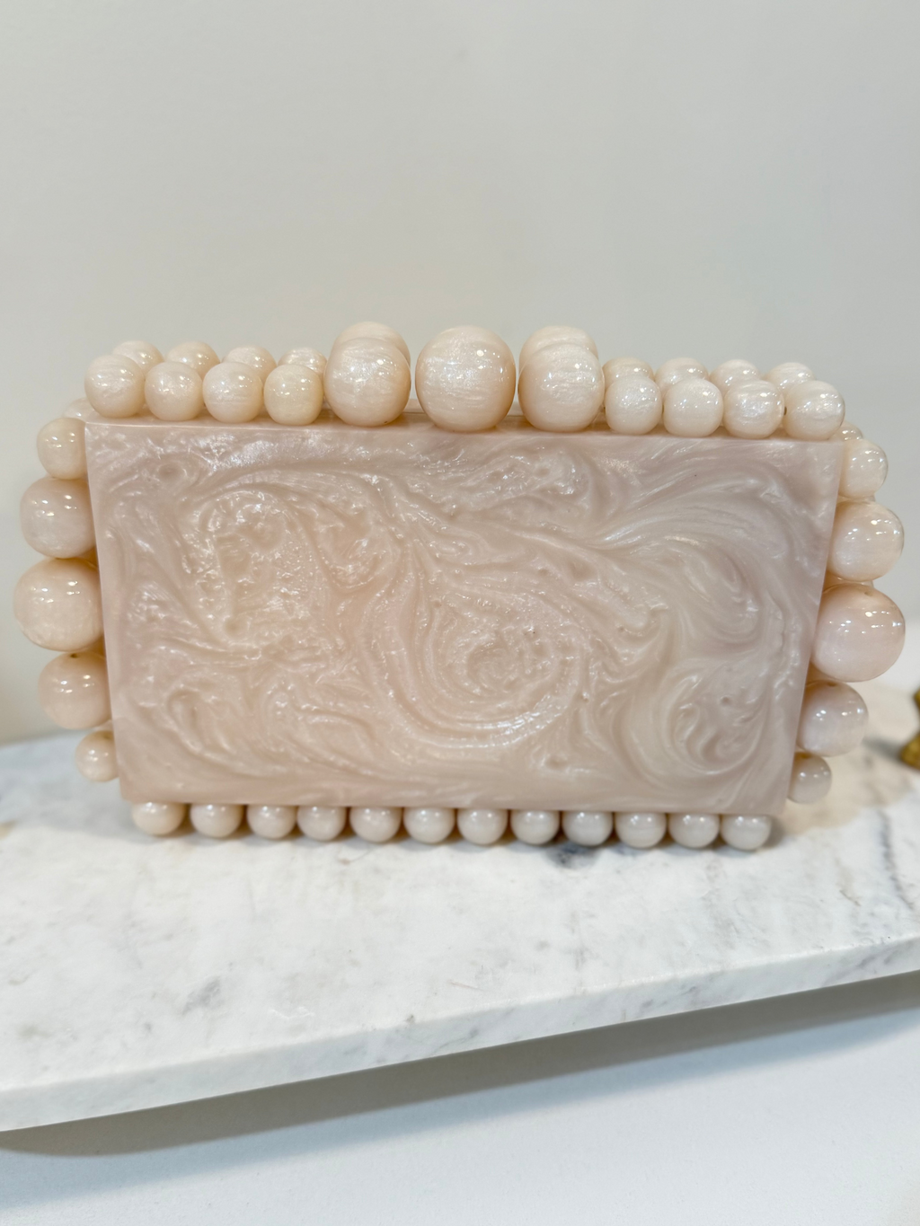Penelope Luxe Clutch - Pearl