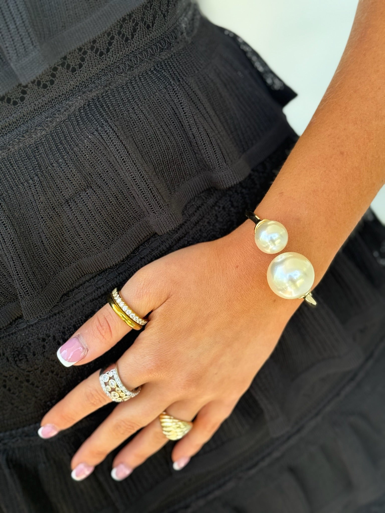 Emmerson Double Pearl Bangle