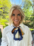 Holly Scarf - Royal, Orange, & Gold