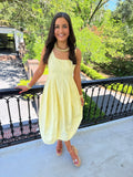 Birdie Midi Dress - Light Yellow