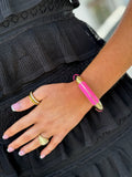 Square Collins Bangle - Bright Pink