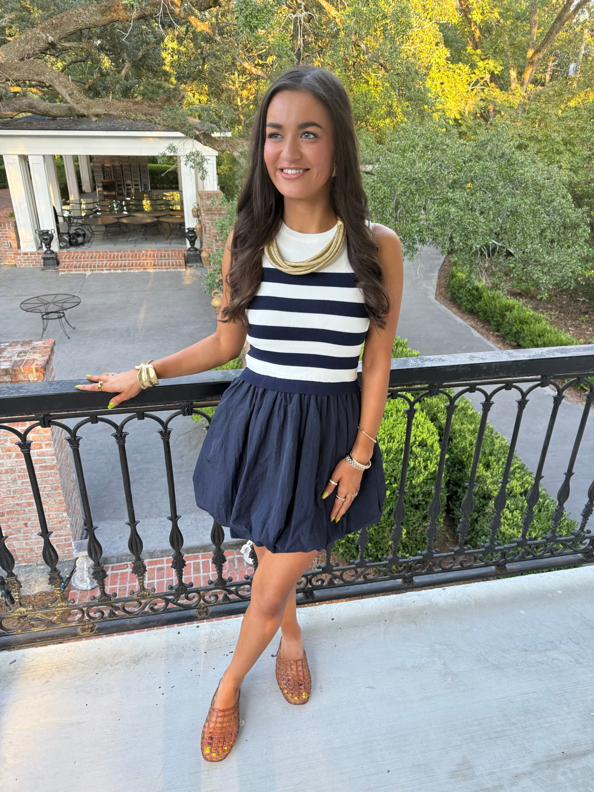 Patrick Navy Bubble Dress