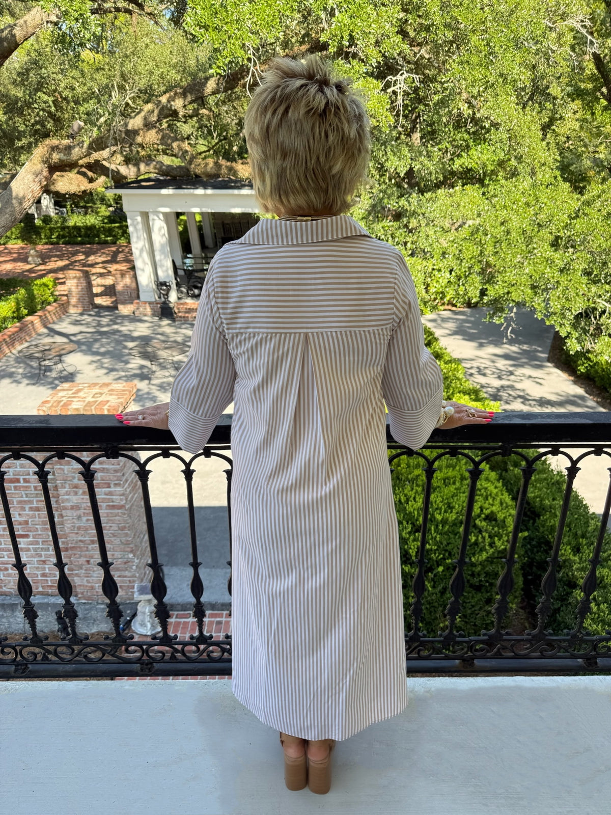 Miller Striped Maxi - Tan & White