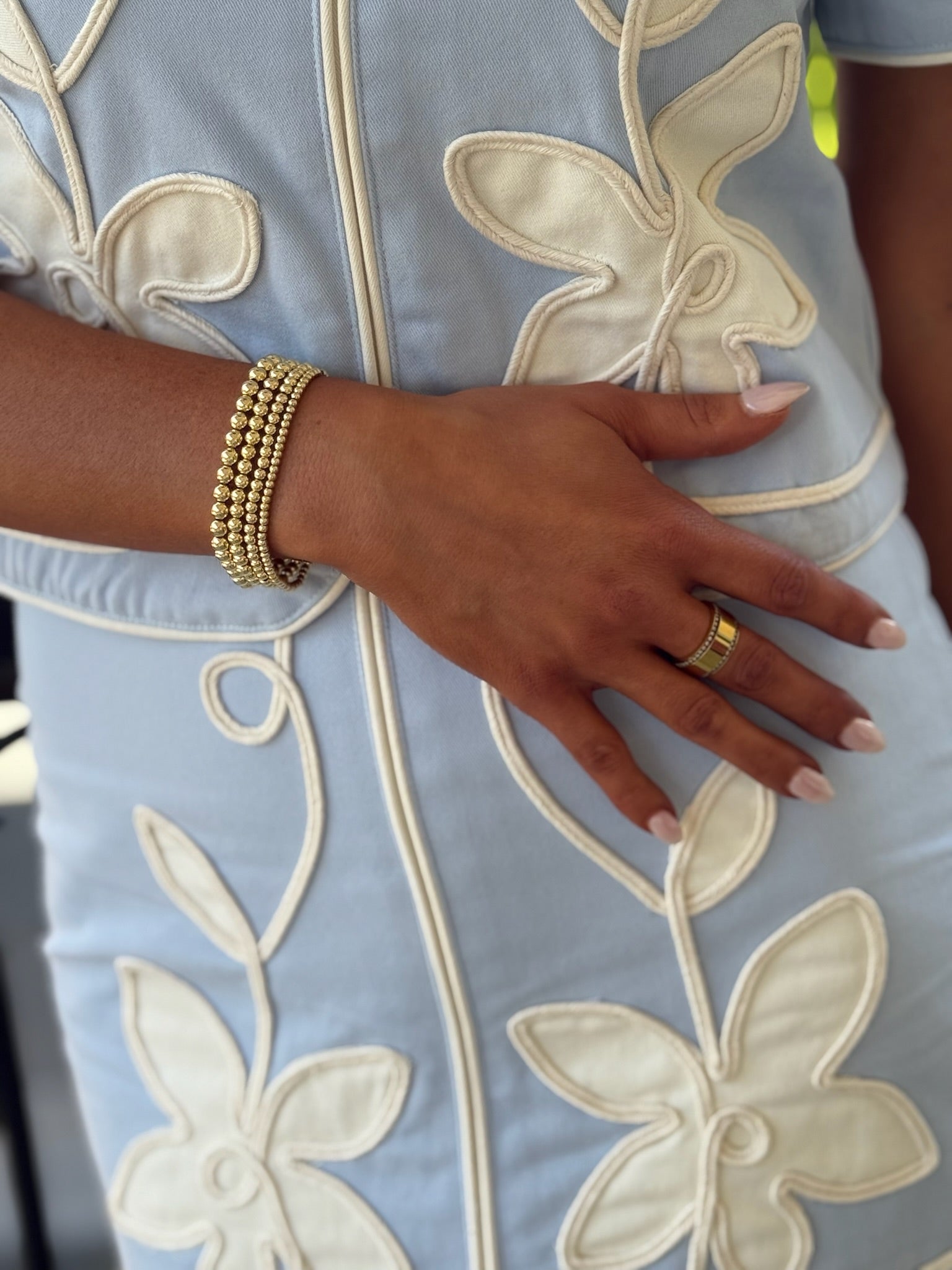 Greer Beaded Bracelet Set (4) - Gold
