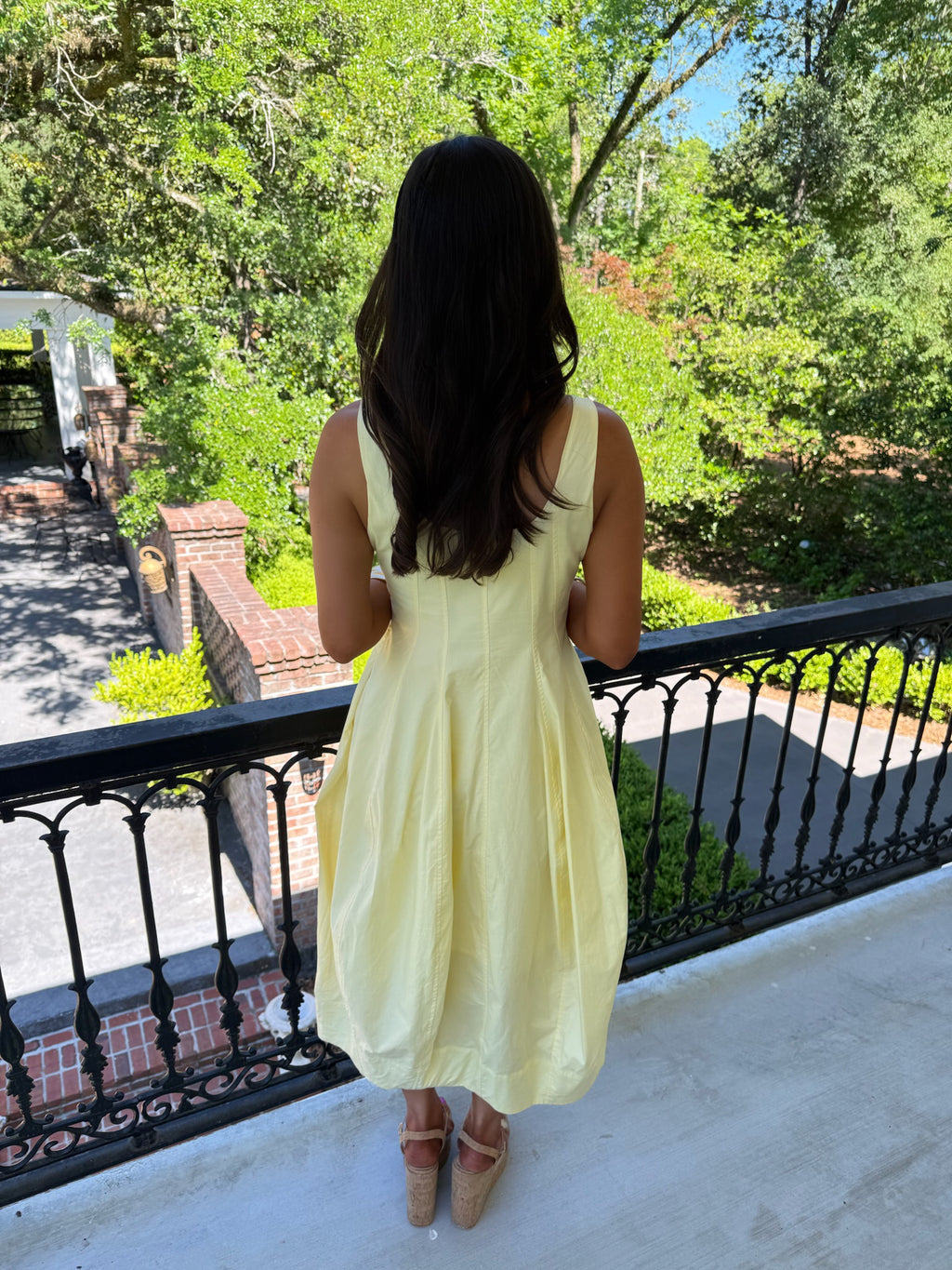 Birdie Midi Dress - Light Yellow