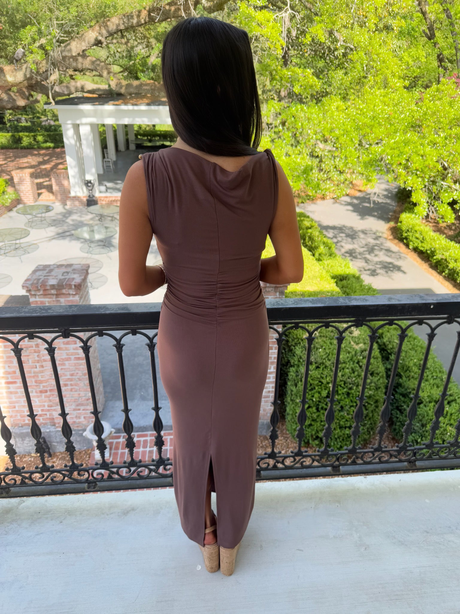 Ezra Maxi Dress - Chocolate Brown