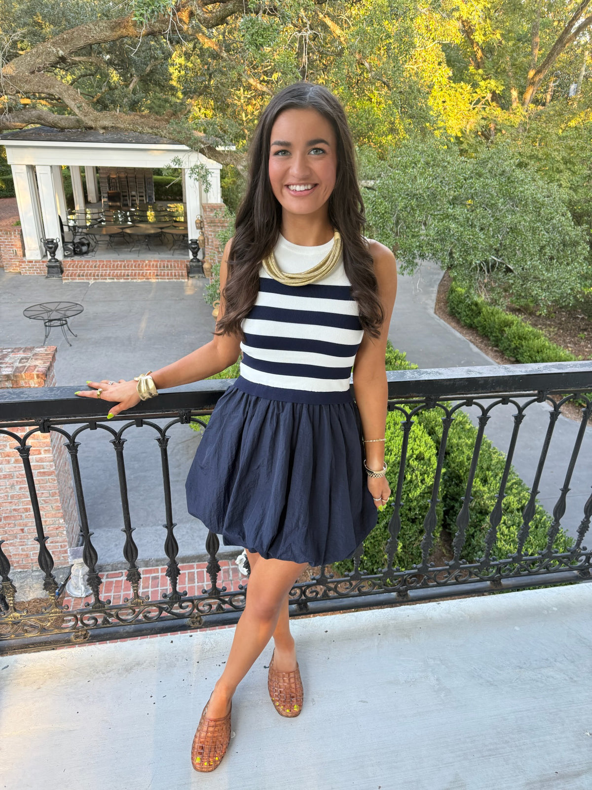 Patrick Navy Bubble Dress