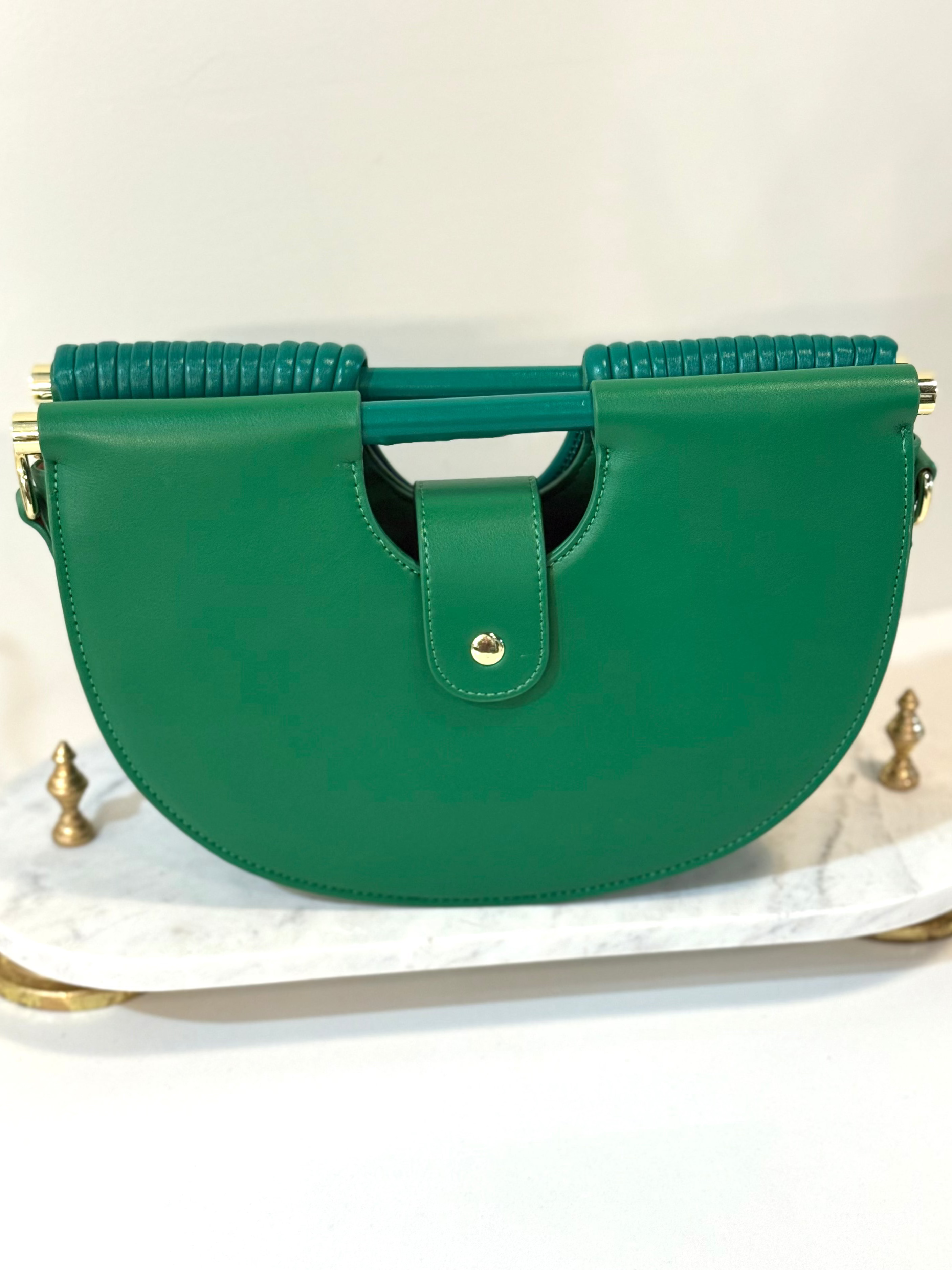 Parker Rope Round Handbag - Emerald