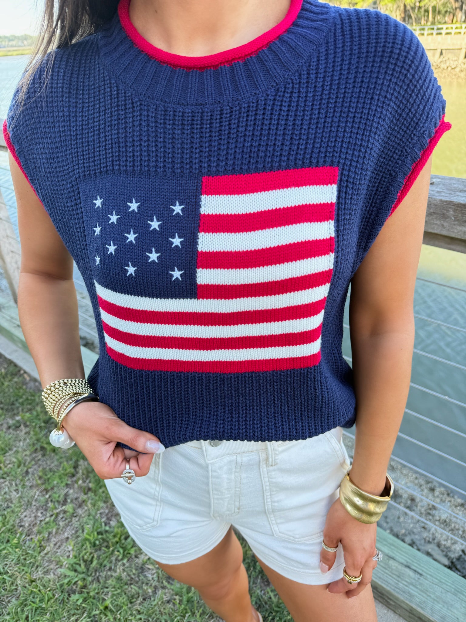 Lawrence Flag Knit Top