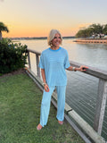 Harbor Lounge Set - Light Blue & White