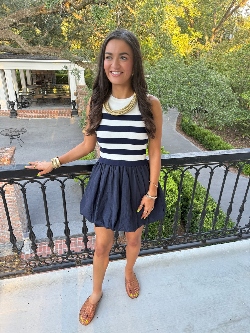 Patrick Navy Bubble Dress