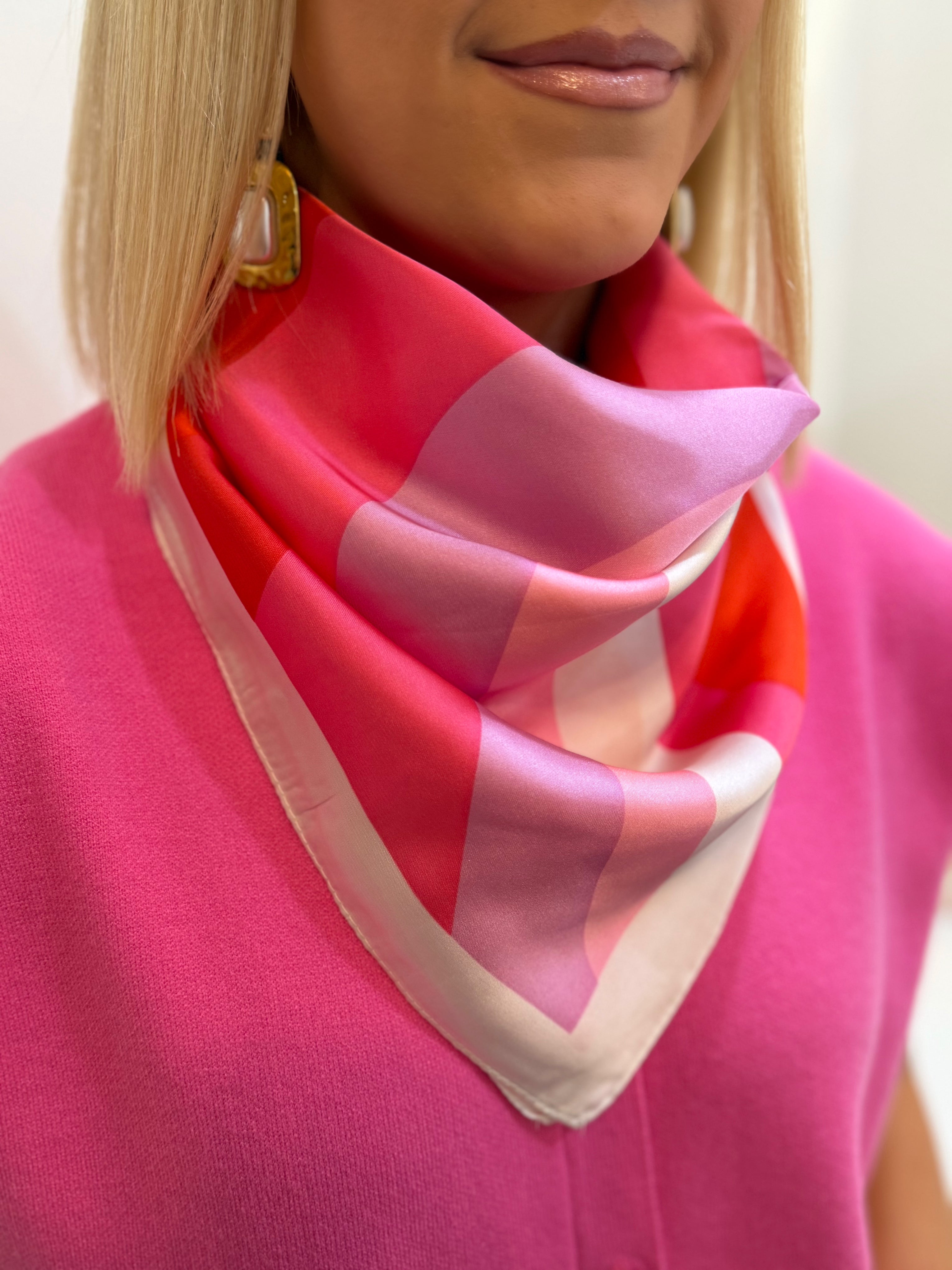 Holland Neck Scarf - Pink, Orange & Purple