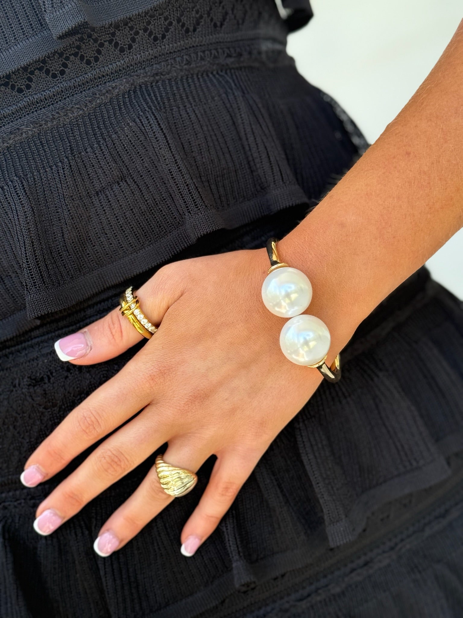 Ellington Double Pearl Bangle