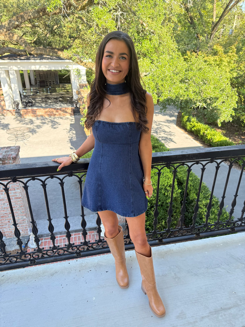 Gene Strapless Denim Dress