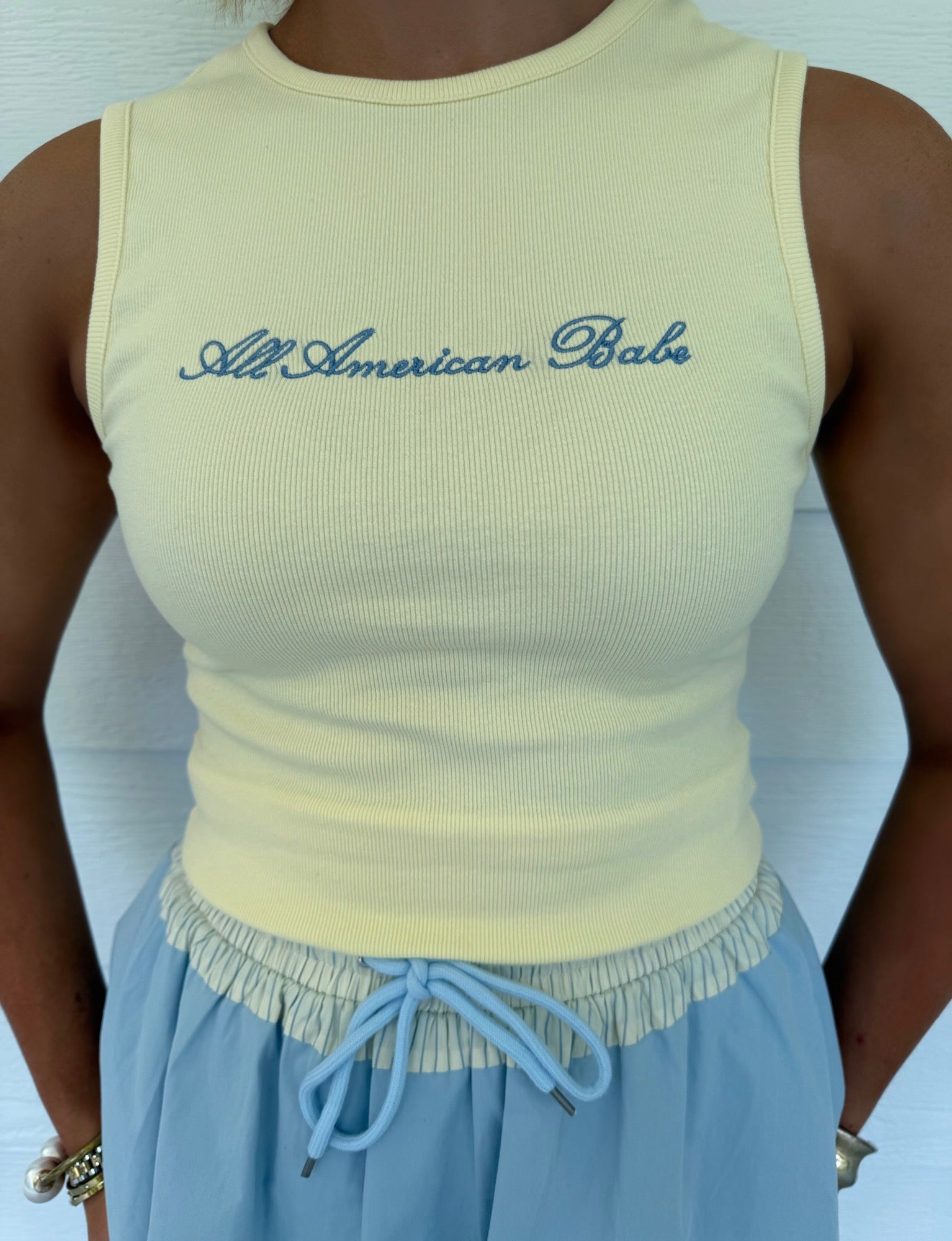 "All American Babe" Tank - Butter