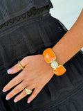 Ellabell Single Pearl Bangle - Orange