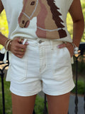 Lennox High Waisted Denim Shorts
