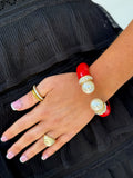 Elton Chunky Bangle - Red
