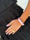 Square Bangle - Light Pink