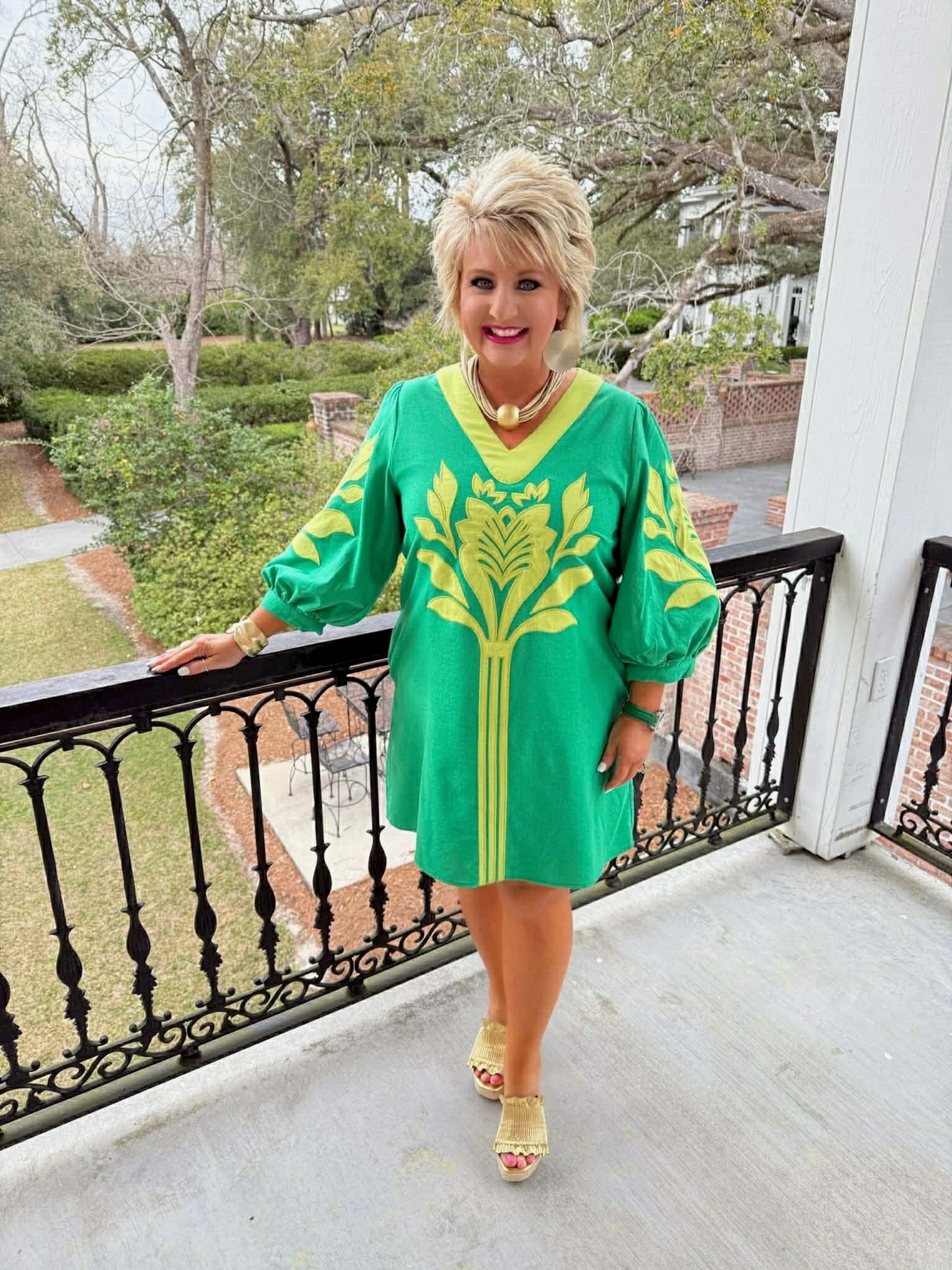 Calliope Floral Applique Dress
