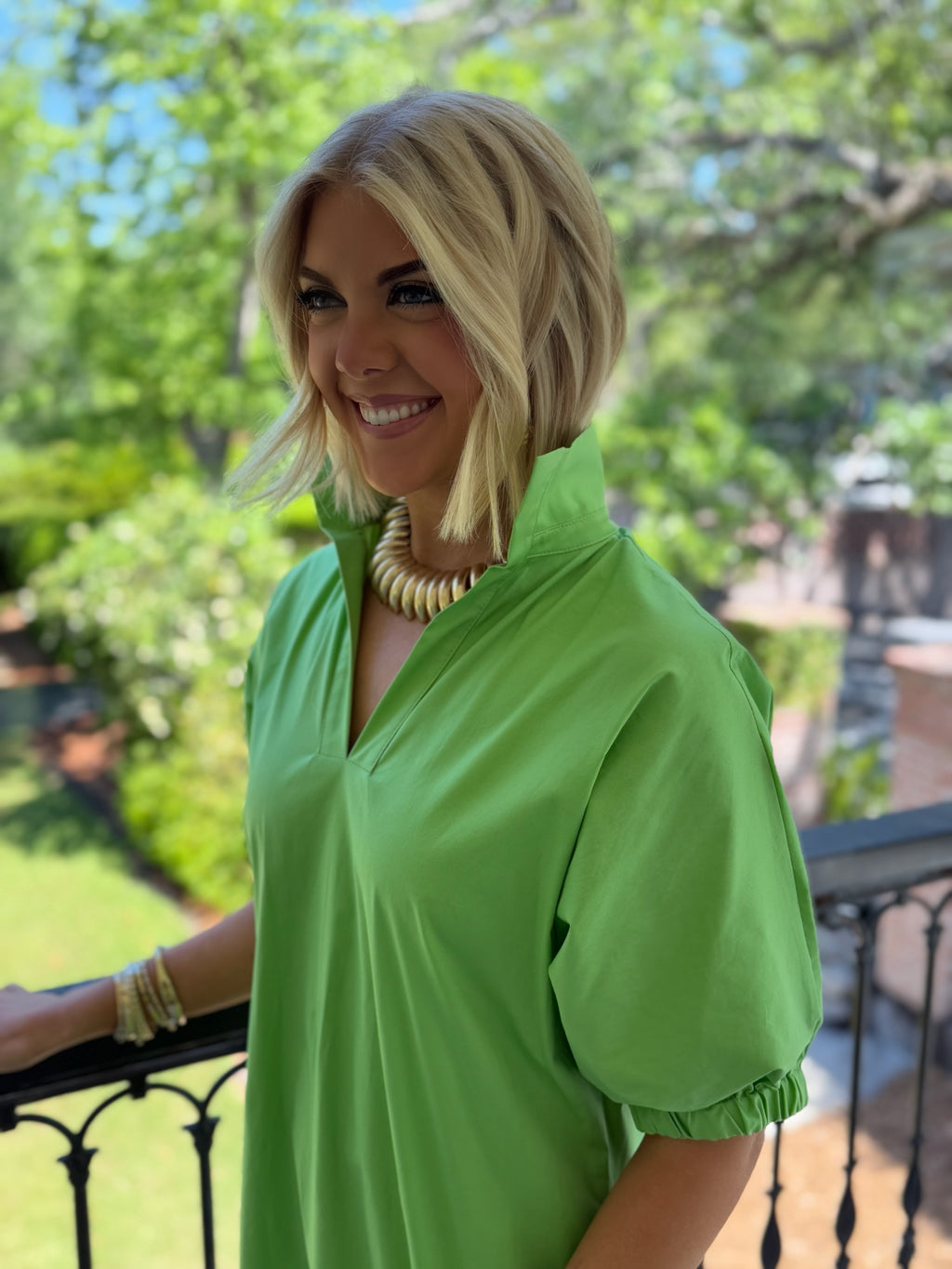 Blakely Midi Dress - Green Apple