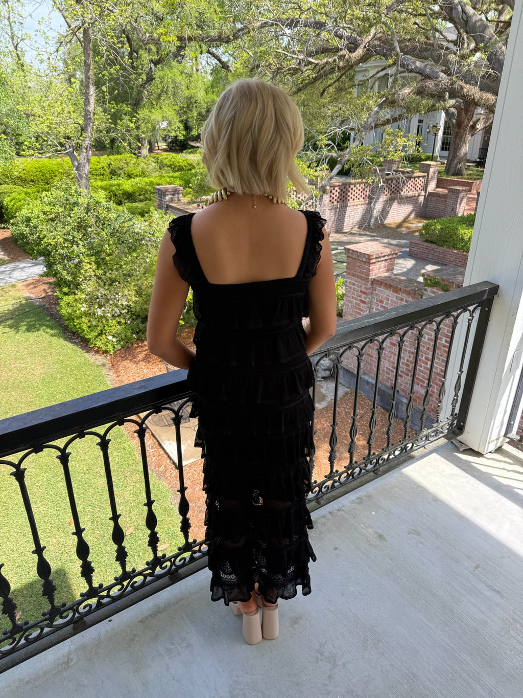 Vince Black Tiered Skirt Set