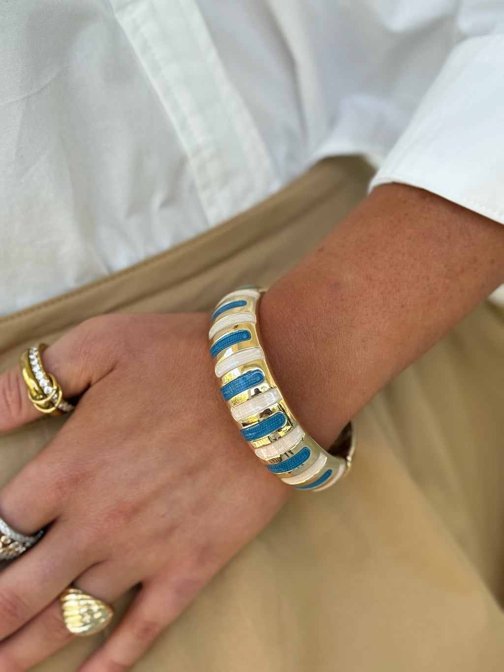 SJ Round Bracelet - Cloud Striped
