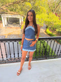 Merritt Scallop Denim Set