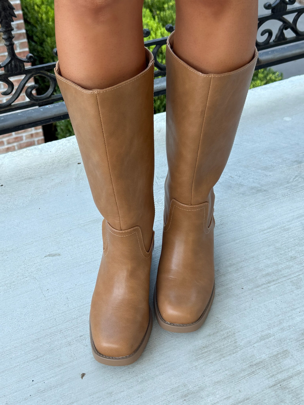 Rae Riding Boots - Camel/Tan
