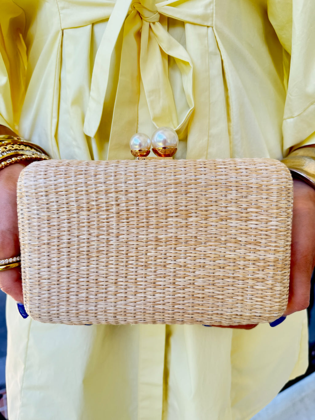 Mimi Pearl Top Clutch