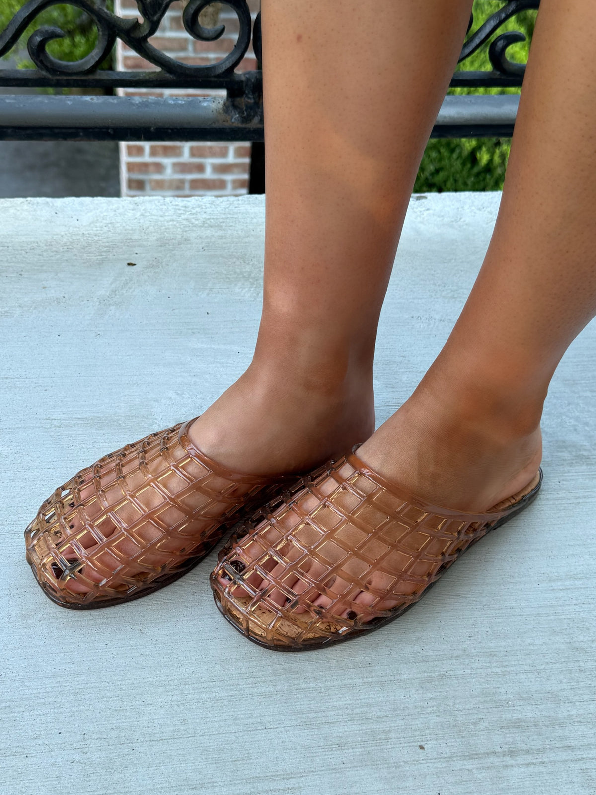 Dusty Jelly Slip Ons - Tan