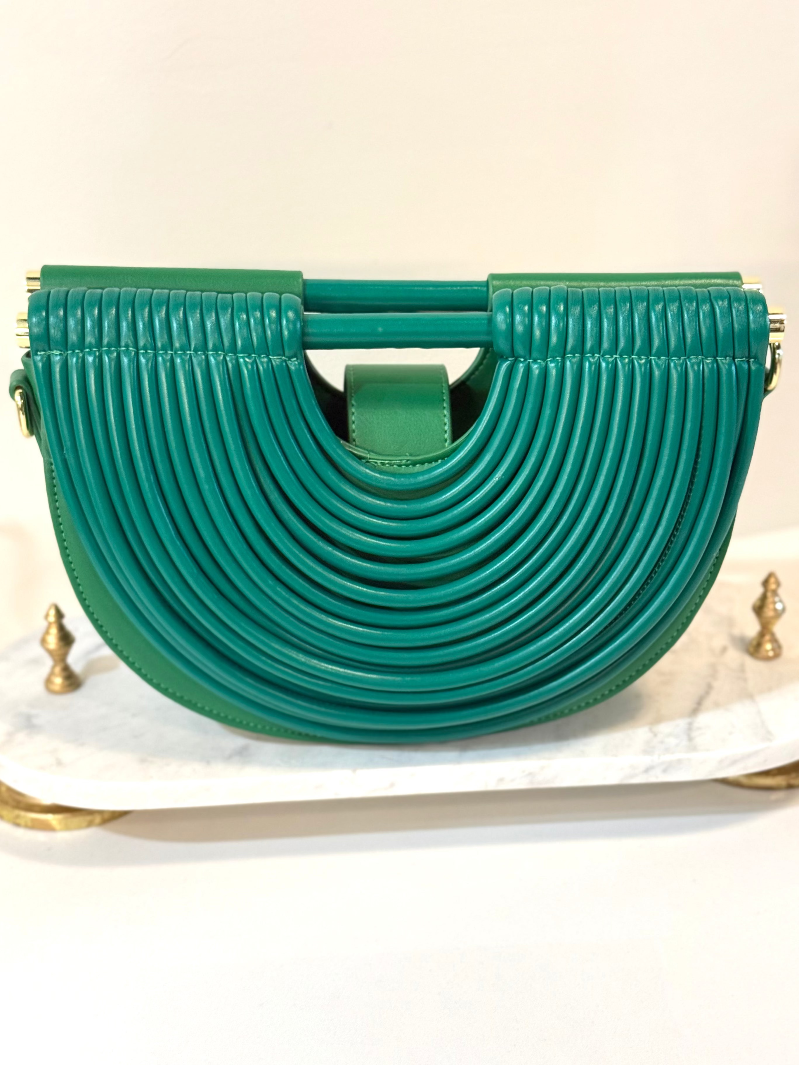 Parker Rope Round Handbag - Emerald