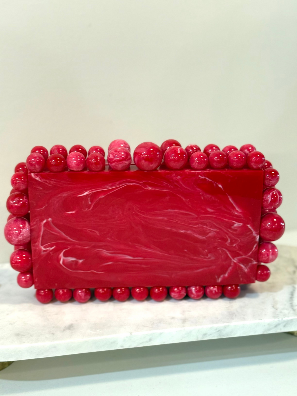 Penelope Luxe Clutch -  Cherry