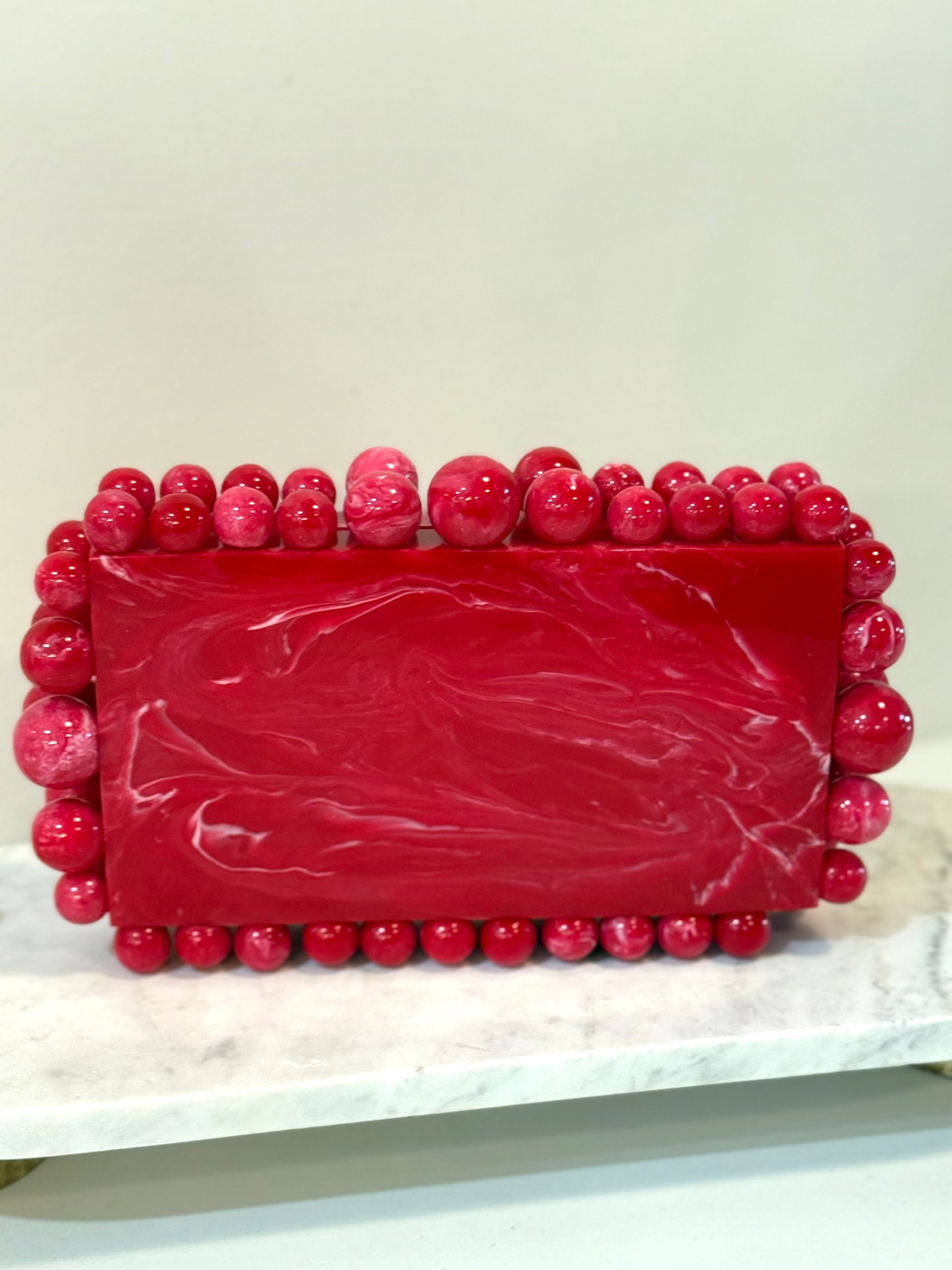 Penelope Luxe Clutch -  Cherry