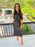 Francesca Midi Dress - Black