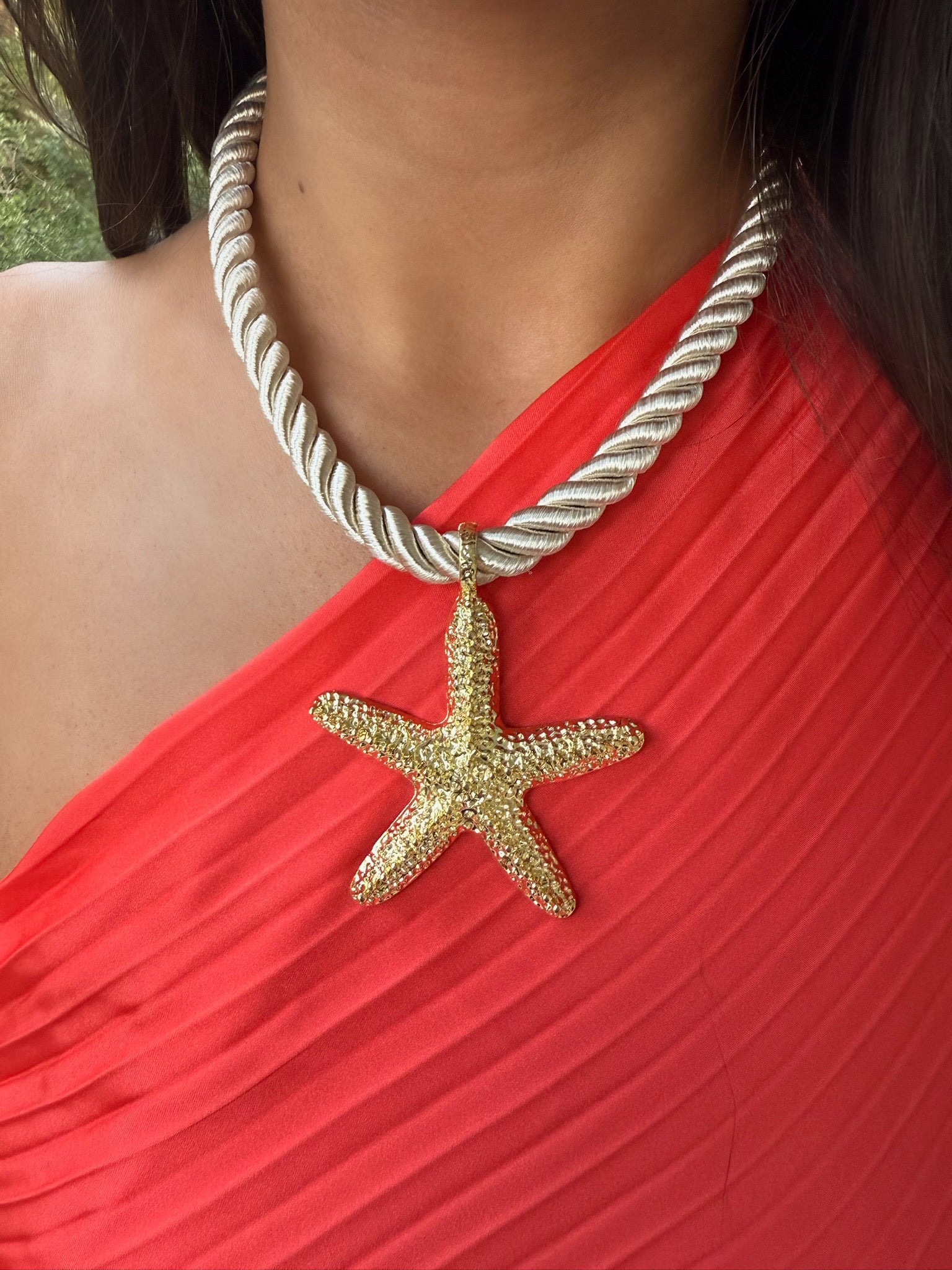 Cove Rope Necklace - Gold Starfish