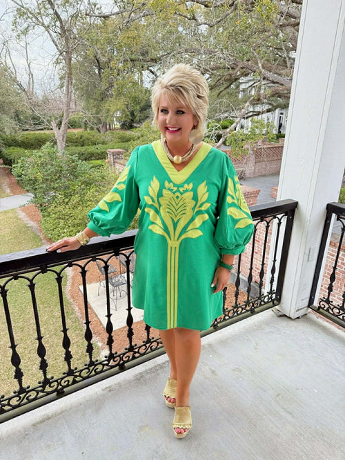 Calliope Floral Applique Dress