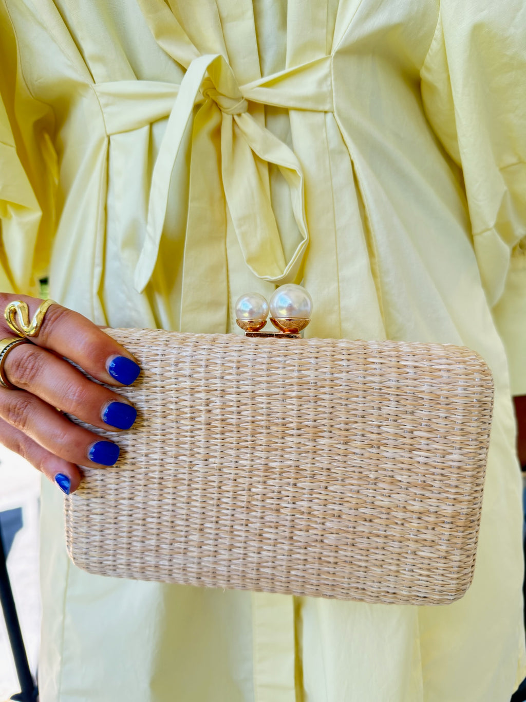 Mimi Pearl Top Clutch