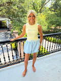 Constance Bubble Skort - Baby Blue
